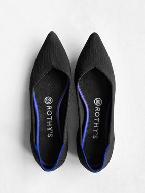ROTHY'S Black The Point Pointed Toe Flats